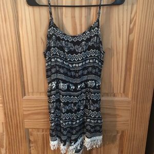 Elephant Print Romper